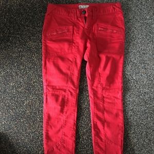 Free People Red Utility Jeans 29 W